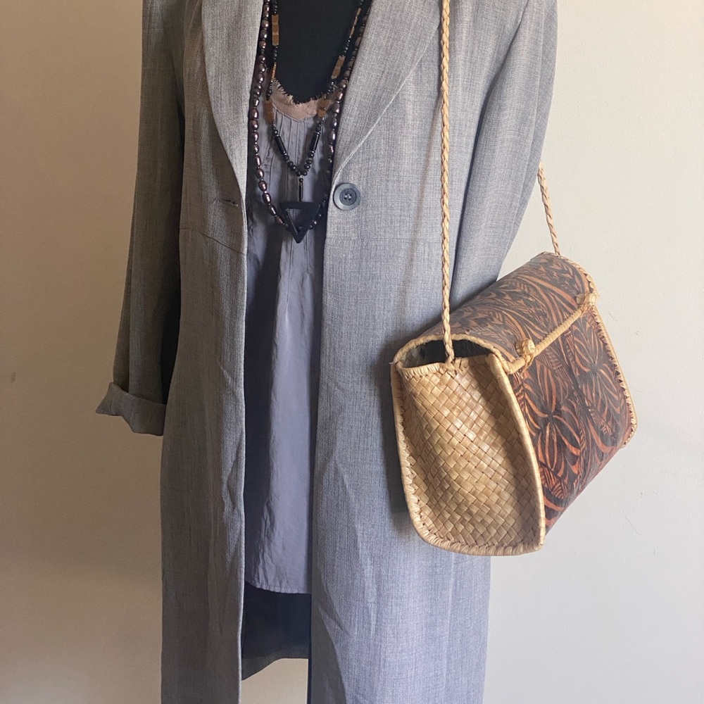 etam gray long blazer jacket vintage Y2K light classic long jacket top size10